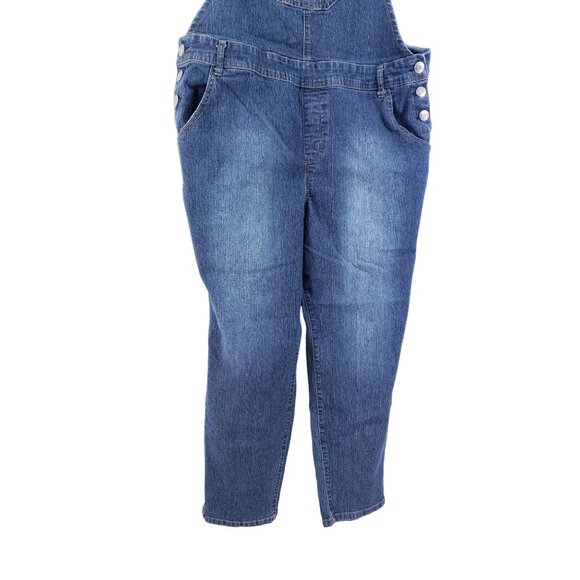 Angels Signature Overalls Women's Size Large Stretch Cropped - Picture 5 of 8